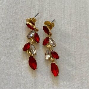 RED/GOLD‎ DANGLE EARRINGS